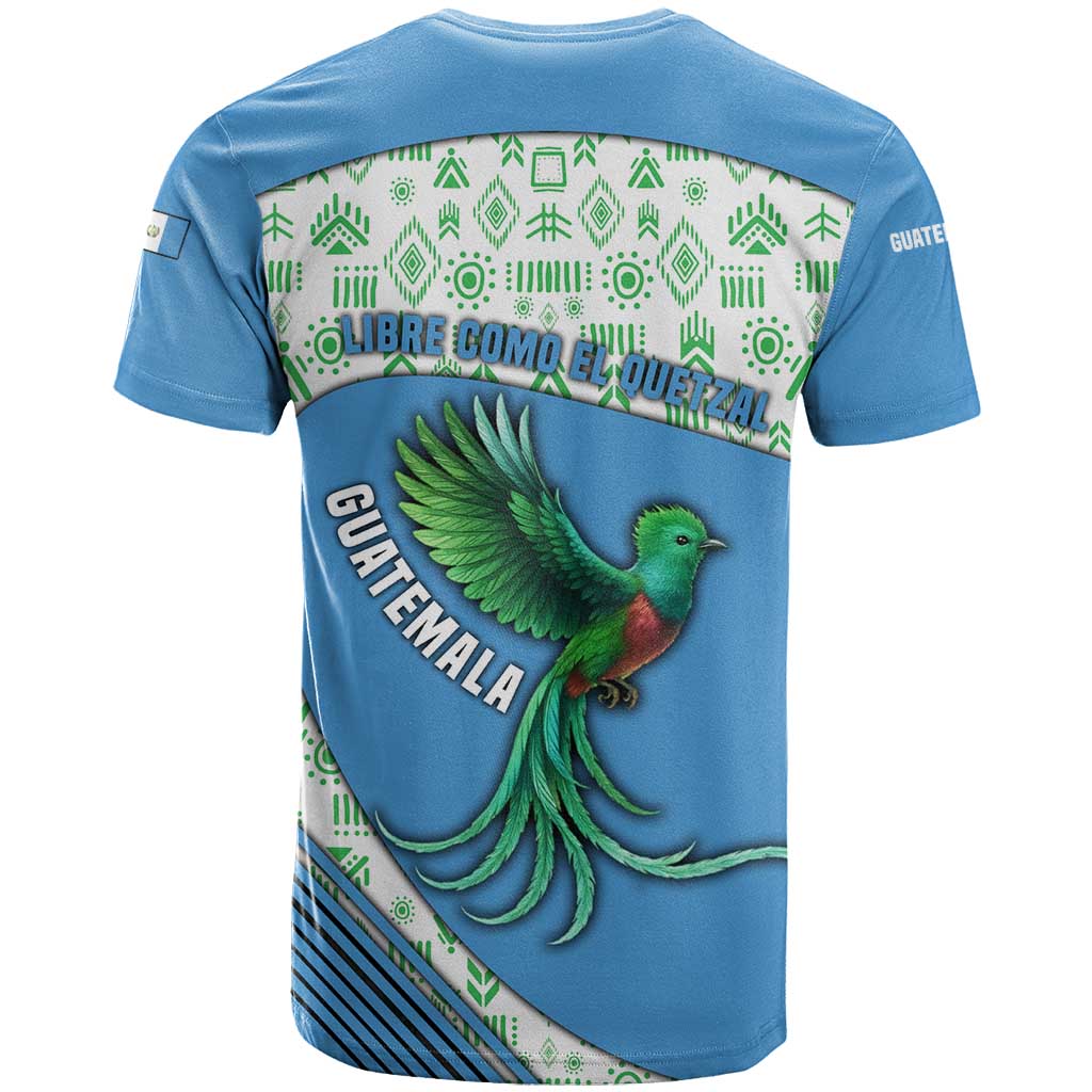 Guatemala Quetzal Bird T Shirt with Tribal Motif and Libre Como El Quetzal Design - Wonder Print Shop