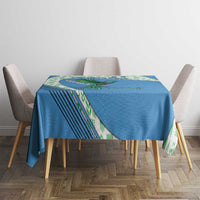 Guatemala Quetzal Bird Tablecloth with Tribal Motif and Libre Como El Quetzal Design - Wonder Print Shop