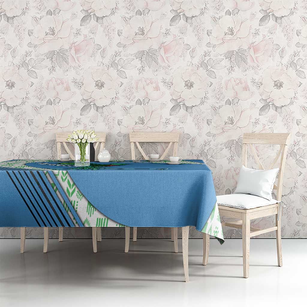 Guatemala Quetzal Bird Tablecloth with Tribal Motif and Libre Como El Quetzal Design - Wonder Print Shop