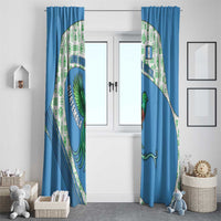 Guatemala Quetzal Bird Window Curtain with Tribal Motif and Libre Como El Quetzal Design - Wonder Print Shop