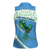 Guatemala Quetzal Bird Women Sleeveless Polo Shirt with Tribal Motif and Libre Como El Quetzal Design - Wonder Print Shop