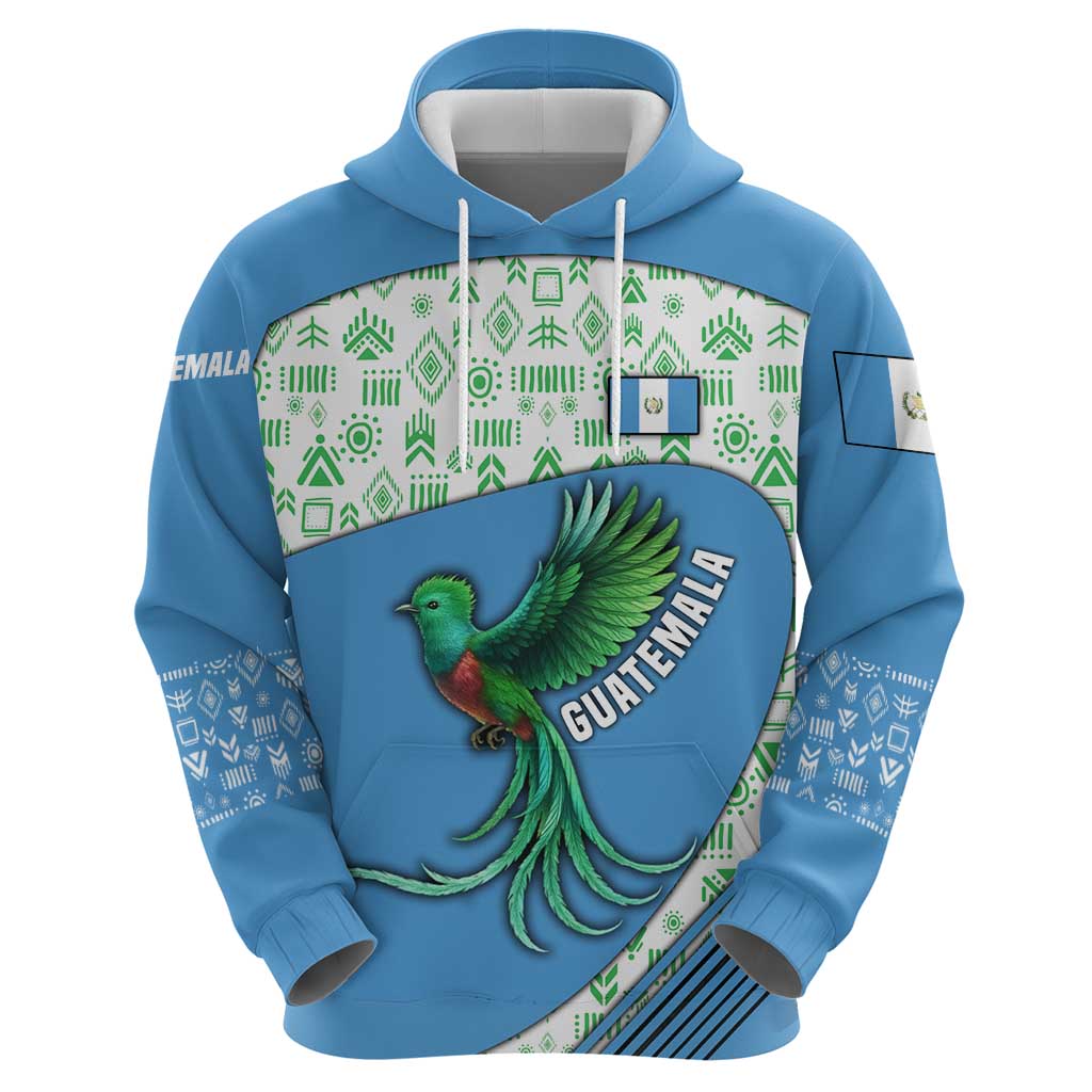 Guatemala Quetzal Bird Zip Hoodie with Tribal Motif and Libre Como El Quetzal Design - Wonder Print Shop