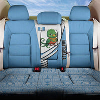 Guatemala Cute Quetzal Bird Back Car Seat Cover with Blue White Flag Colors and Tribal Pattern Design - Wonder Print Shop
