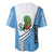 Guatemala Cute Quetzal Bird Baseball Jersey with Blue White Flag Colors and Tribal Pattern Design - Wonder Print Shop