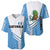 Guatemala Cute Quetzal Bird Baseball Jersey with Blue White Flag Colors and Tribal Pattern Design - Wonder Print Shop