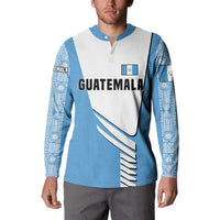 Guatemala Cute Quetzal Bird Button Sweatshirt with Blue White Flag Colors and Tribal Pattern Design - Wonder Print Shop