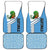 Guatemala Cute Quetzal Bird Car Mats with Blue White Flag Colors and Tribal Pattern Design - Wonder Print Shop