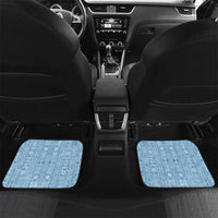 Guatemala Cute Quetzal Bird Car Mats with Blue White Flag Colors and Tribal Pattern Design - Wonder Print Shop