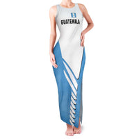 Guatemala Cute Quetzal Bird Family Matching Tank Maxi Dress and Hawaiian Shirt with Blue White Flag Colors and Tribal Pattern Design - Wonder Print Shop