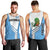 Guatemala Cute Quetzal Bird Men Tank Top with Blue White Flag Colors and Tribal Pattern Design - Wonder Print Shop
