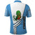 Guatemala Cute Quetzal Bird Polo Shirt with Blue White Flag Colors and Tribal Pattern Design - Wonder Print Shop