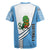 Guatemala Cute Quetzal Bird Rugby Jersey with Blue White Flag Colors and Tribal Pattern Design - Wonder Print Shop