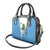 Guatemala Cute Quetzal Bird Shoulder Handbag with Blue White Flag Colors and Tribal Pattern Design - Wonder Print Shop