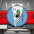 Guatemala Cute Quetzal Bird Spare Tire Cover with Blue White Flag Colors and Tribal Pattern Design - Wonder Print Shop