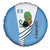 Guatemala Cute Quetzal Bird Spare Tire Cover with Blue White Flag Colors and Tribal Pattern Design - Wonder Print Shop