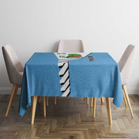 Guatemala Cute Quetzal Bird Tablecloth with Blue White Flag Colors and Tribal Pattern Design - Wonder Print Shop