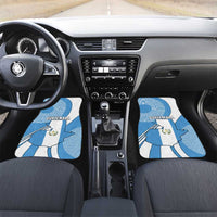 Guatemala Flag Map Car Mats with Blue White Swirl and Geometric Pattern Design - Wonder Print Shop