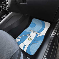 Guatemala Flag Map Car Mats with Blue White Swirl and Geometric Pattern Design - Wonder Print Shop