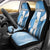 Guatemala Flag Map Car Seat Cover with Blue White Swirl and Geometric Pattern Design - Wonder Print Shop