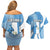 Guatemala Flag Map Couples Matching Off Shoulder Short Dress and Hawaiian Shirt with Blue White Swirl and Geometric Pattern Design - Wonder Print Shop