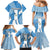 Guatemala Flag Map Family Matching Mermaid Dress and Hawaiian Shirt with Blue White Swirl and Geometric Pattern Design - Wonder Print Shop