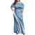 Guatemala Flag Map Family Matching Off Shoulder Maxi Dress and Hawaiian Shirt with Blue White Swirl and Geometric Pattern Design - Wonder Print Shop