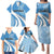 Guatemala Flag Map Family Matching Puletasi and Hawaiian Shirt with Blue White Swirl and Geometric Pattern Design - Wonder Print Shop