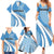Guatemala Flag Map Family Matching Summer Maxi Dress and Hawaiian Shirt with Blue White Swirl and Geometric Pattern Design - Wonder Print Shop
