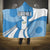 Guatemala Flag Map Hooded Blanket with Blue White Swirl and Geometric Pattern Design - Wonder Print Shop