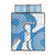 Guatemala Flag Map Quilt Bed Set with Blue White Swirl and Geometric Pattern Design - Wonder Print Shop