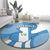 Guatemala Flag Map Round Carpet with Blue White Swirl and Geometric Pattern Design - Wonder Print Shop