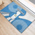 Guatemala Flag Map Rubber Doormat with Blue White Swirl and Geometric Pattern Design - Wonder Print Shop