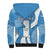 Guatemala Flag Map Sherpa Hoodie with Blue White Swirl and Geometric Pattern Design - Wonder Print Shop