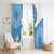Guatemala Flag Map Window Curtain with Blue White Swirl and Geometric Pattern Design - Wonder Print Shop
