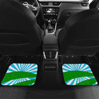 Nicaragua National Bird Car Mats with White Flor de Sacuanjoche and Blue Stripe Design - Wonder Print Shop