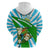 Nicaragua National Bird Hoodie with White Flor de Sacuanjoche and Blue Stripe Design - Wonder Print Shop
