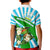 Nicaragua National Bird Kid Polo Shirt with White Flor de Sacuanjoche and Blue Stripe Design - Wonder Print Shop