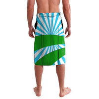 Nicaragua National Bird Lavalava with White Flor de Sacuanjoche and Blue Stripe Design - Wonder Print Shop