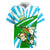 Nicaragua National Bird Rugby Jersey with White Flor de Sacuanjoche and Blue Stripe Design - Wonder Print Shop