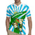 Nicaragua National Bird Rugby Jersey with White Flor de Sacuanjoche and Blue Stripe Design - Wonder Print Shop