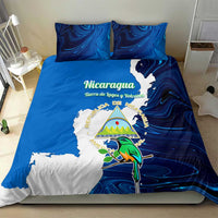 Nicaragua Guardabarranco Bird Bedding Set with Volcano Map and National Emblem Design - Wonder Print Shop