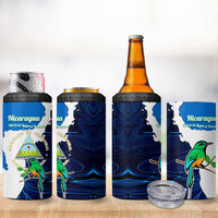 Nicaragua Guardabarranco Bird 4 in 1 Can Cooler Tumbler with Volcano Map and National Emblem Design - Wonder Print Shop