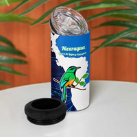 Nicaragua Guardabarranco Bird 4 in 1 Can Cooler Tumbler with Volcano Map and National Emblem Design - Wonder Print Shop