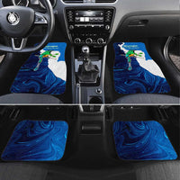Nicaragua Guardabarranco Bird Car Mats with Volcano Map and National Emblem Design - Wonder Print Shop