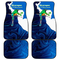 Nicaragua Guardabarranco Bird Car Mats with Volcano Map and National Emblem Design - Wonder Print Shop