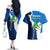 Nicaragua Guardabarranco Bird Couples Matching Off The Shoulder Long Sleeve Dress and Hawaiian Shirt with Volcano Map and National Emblem Design - Wonder Print Shop