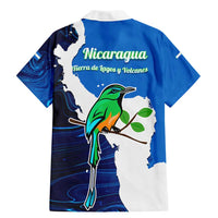 Nicaragua Guardabarranco Bird Family Matching Mermaid Dress and Hawaiian Shirt with Volcano Map and National Emblem Design - Wonder Print Shop