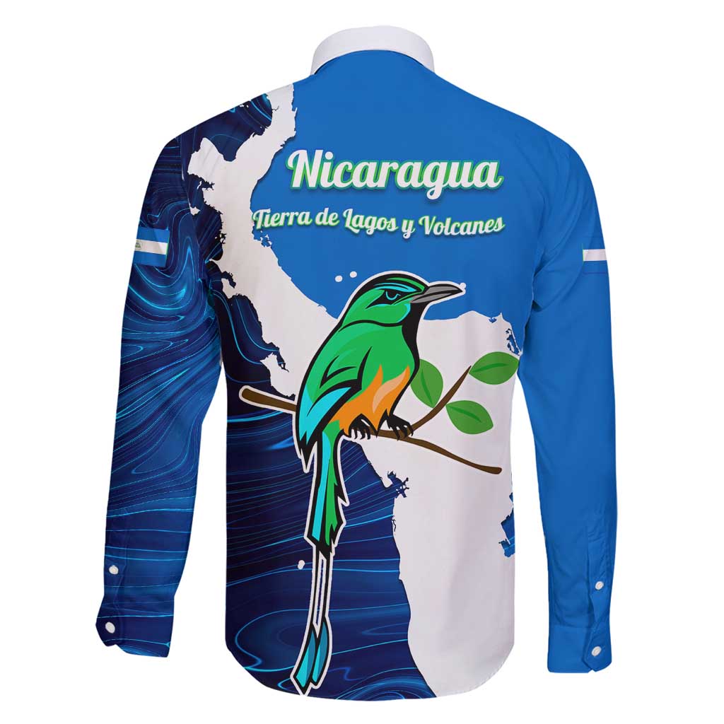 Nicaragua Guardabarranco Bird Family Matching Mermaid Dress and Hawaiian Shirt with Volcano Map and National Emblem Design - Wonder Print Shop