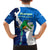 Nicaragua Guardabarranco Bird Family Matching Off The Shoulder Long Sleeve Dress and Hawaiian Shirt with Volcano Map and National Emblem Design - Wonder Print Shop