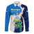 Nicaragua Guardabarranco Bird Family Matching Off Shoulder Maxi Dress and Hawaiian Shirt with Volcano Map and National Emblem Design - Wonder Print Shop